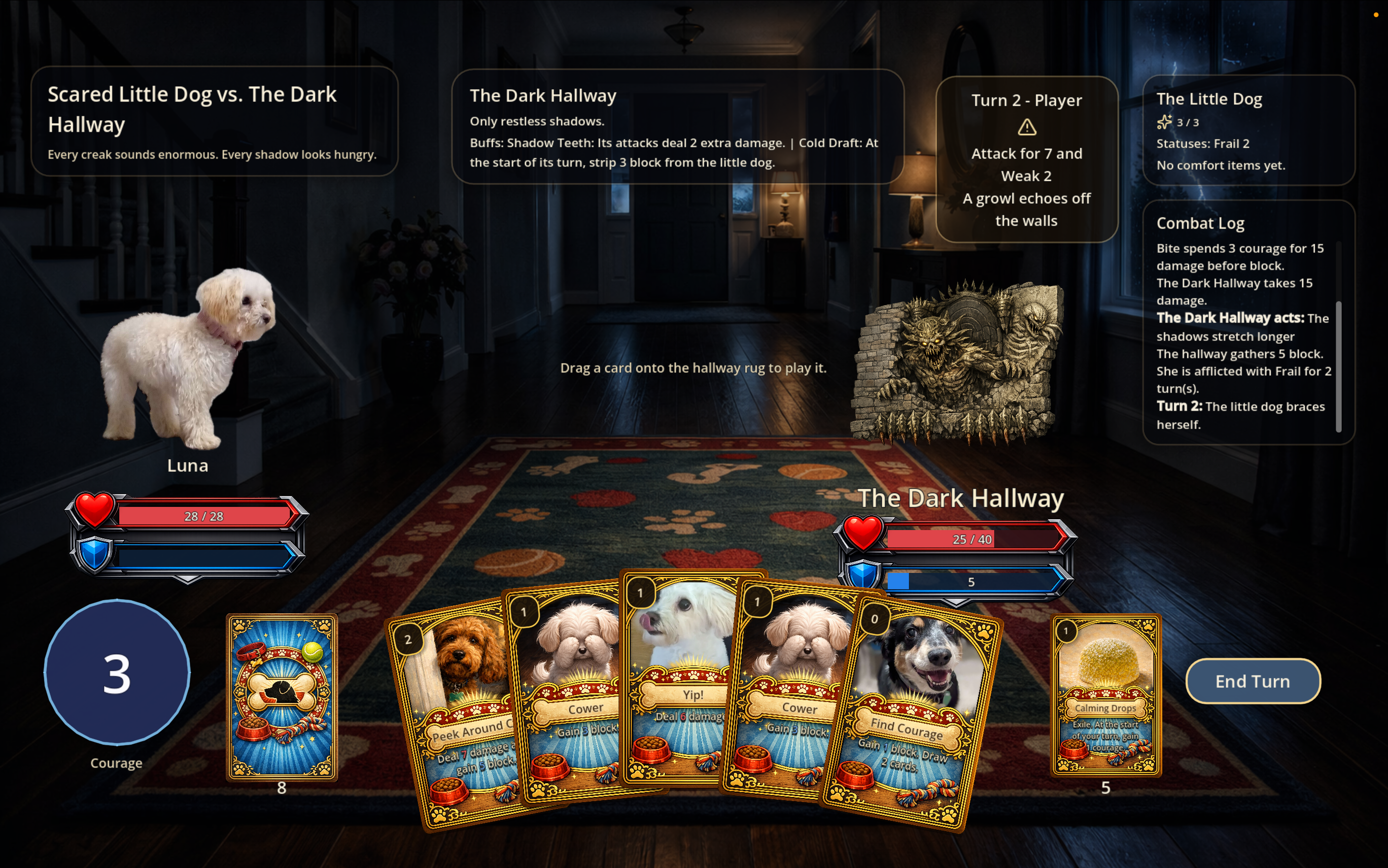 Luna's Scary Dinner Quest gameplay screenshot